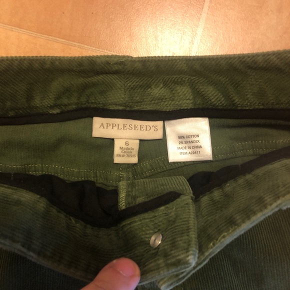 Appleseed's Women's Olive Straight Leg Corduroy Pants - Picture 2 of 6